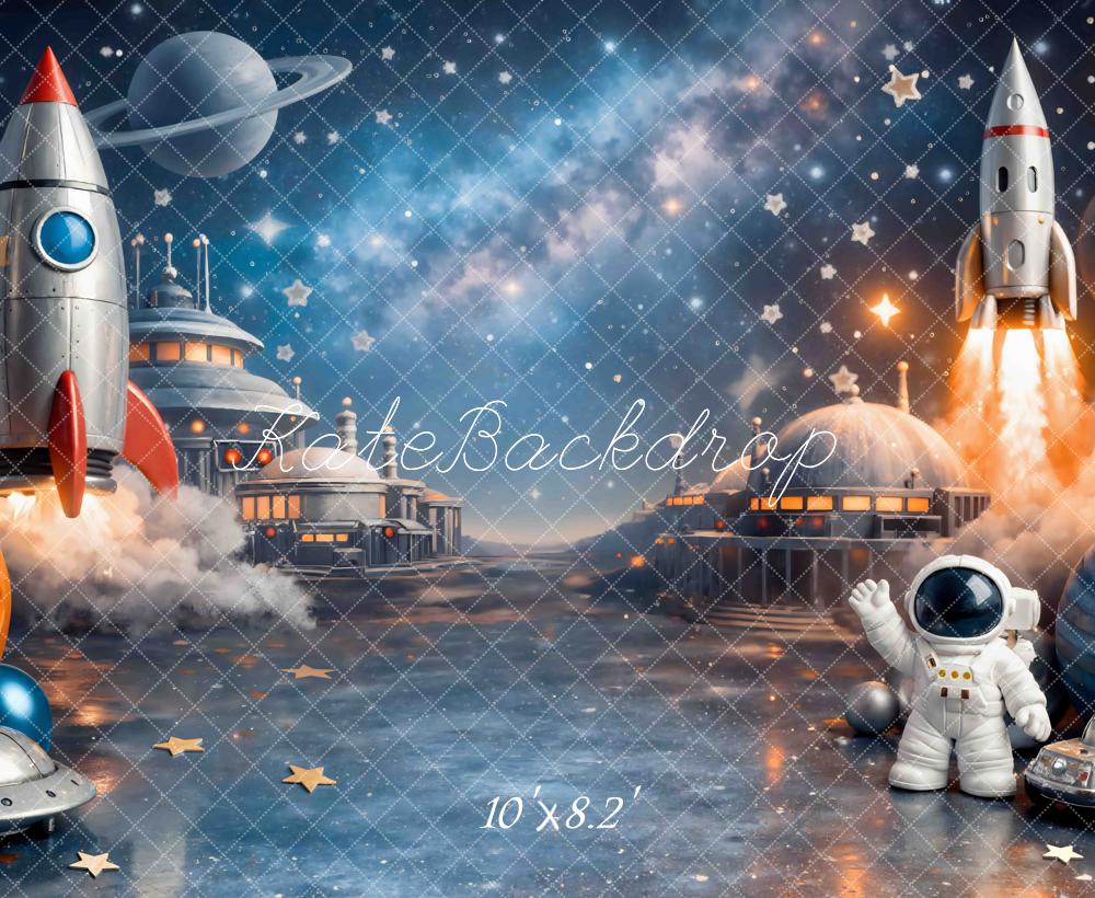 Kate Space Rockets Spaceship Astronaut Backdrop Designed by Mini MakeBelieve - Image 6