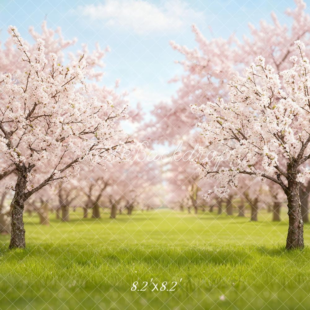 Kate Spring Blossom Orchard Meadow Backdrop Designed by Emetselch - Image 5