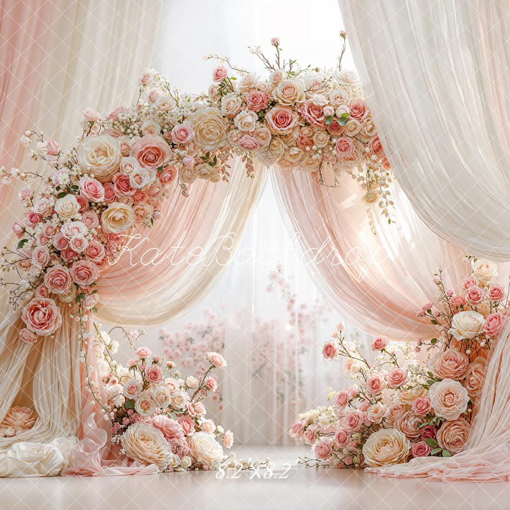 Kate Spring Mother's day Blush Roses Curtains Backdrop Designed by Emetselch - Image 6