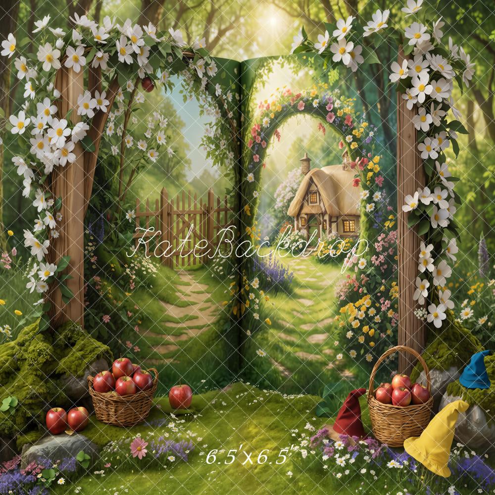 Kate Spring Fairy Fantasyh Cottage Forest Backdrop Designed by Chain Photography - Image 2