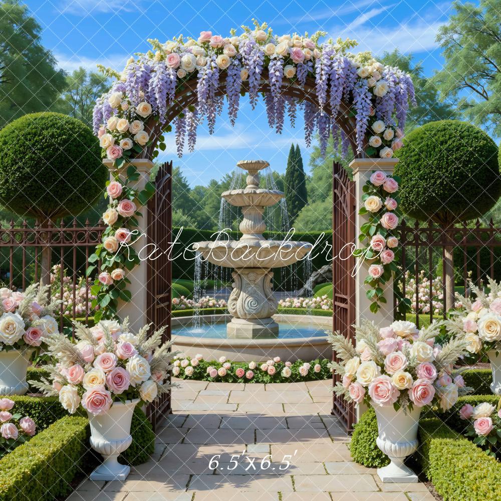 Kate Spring Floral Arch Fountain Garden Backdrop Designed by Mini MakeBelieve - Image 2