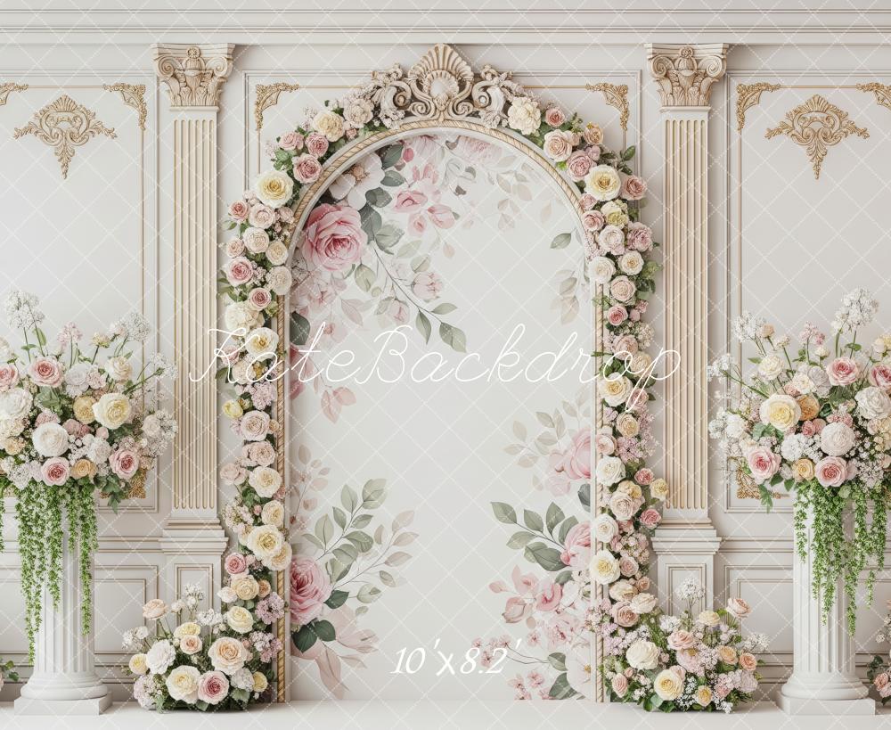 Kate Spring Floral Wall Columns Fleece Backdrop Designed by Patty Robert - Image 3