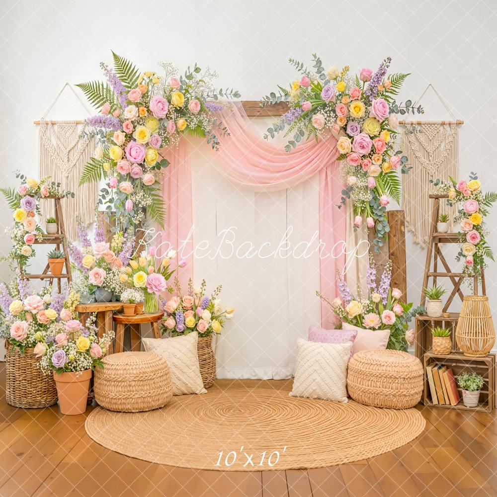 Kate Spring Garand Boho Pastel Floral Backdrop Designed by Emstselch - Image 7