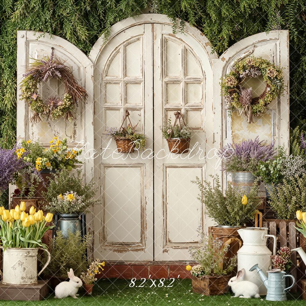 Kate Spring Garden Flowers Rustic Arch Door Backdrop Designed by Emstselch - Image 6