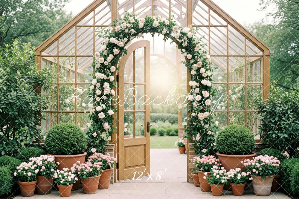 Kate Spring Greenhouse Garden Fleece Backdrop Designed by Patty Robert - Image 4