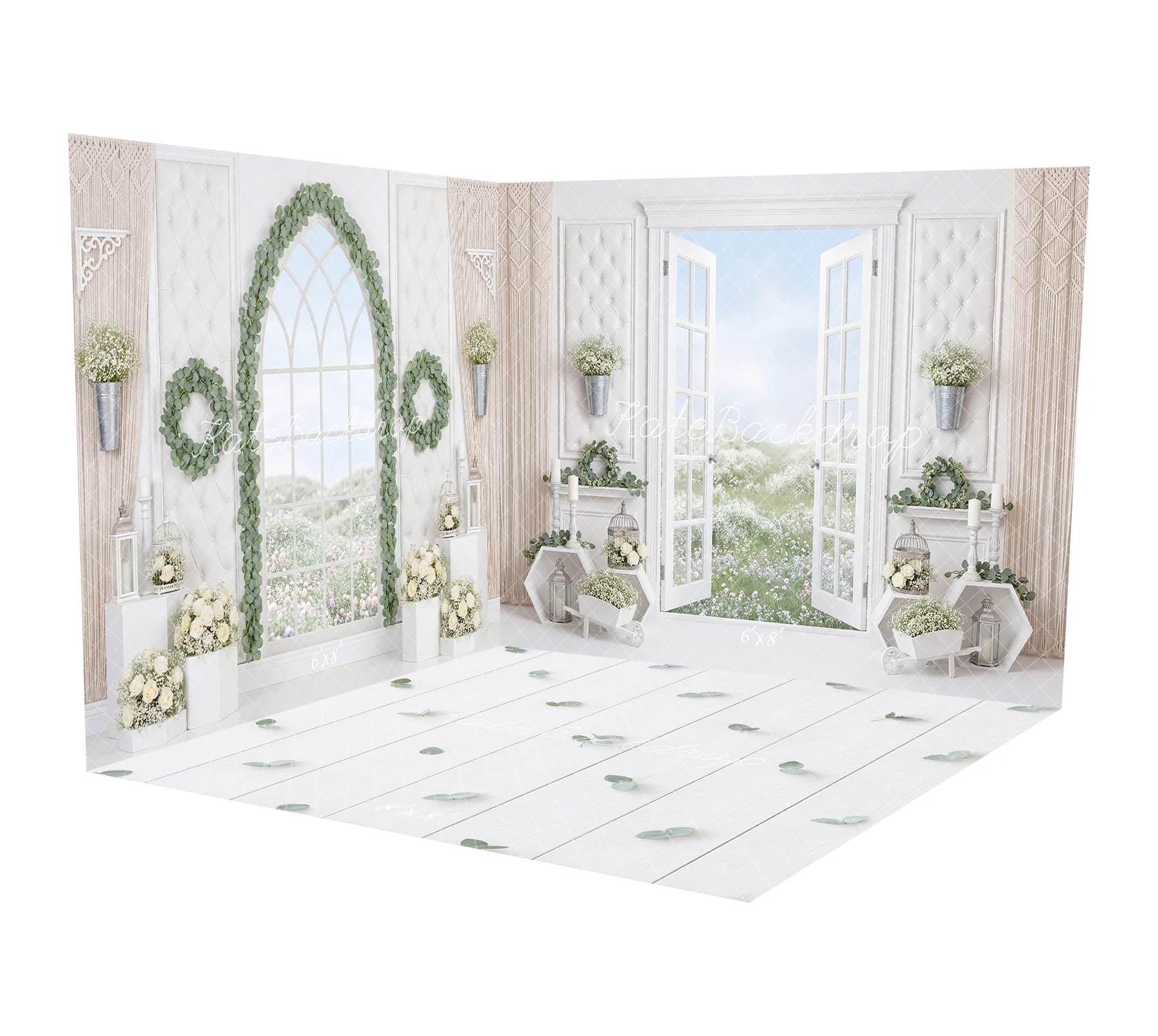 Kate Spring Open Window White Meadow Room Set