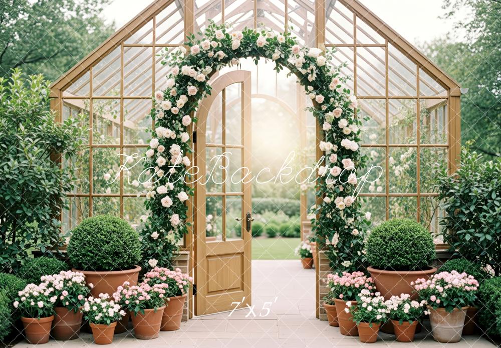 Kate Spring Potted Plants Glasshouse Backdrop Designed by Patty Robert