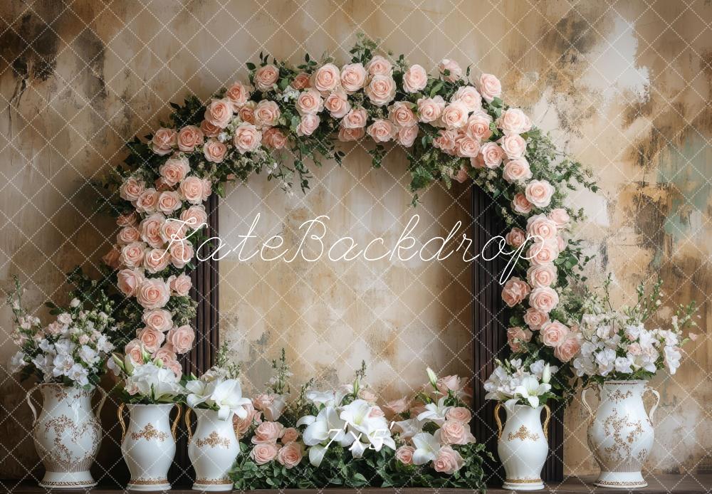 Kate Spring/Valentine Flower Arch Wedding Backdrop Designed by Mini MakeBelieve