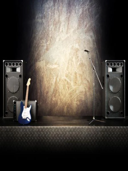 Kate Stage Backdrops  Rock festival Photo Guiter Photo Backdrop