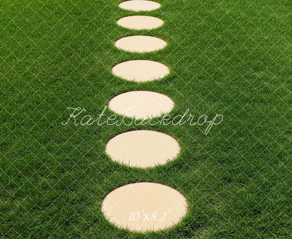 Kate Stepping Stones Green Grass Fleece Backdrop Designed by Patty Robert - Image 3