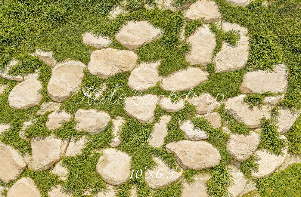 Kate Stone Path Green Grass Floor Backdrop Designed by Kate Image - Image 4