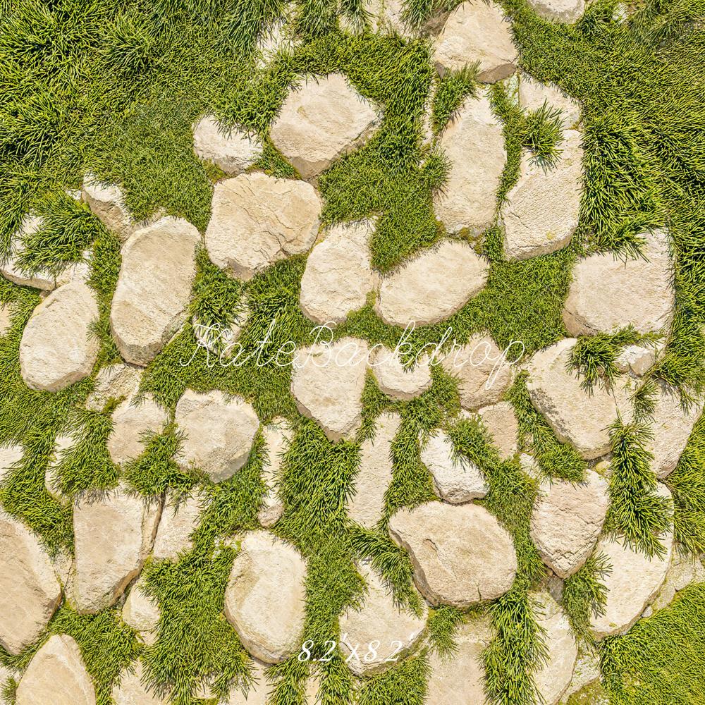 Kate Stone Path Green Grass Floor Backdrop Designed by Kate Image - Image 5