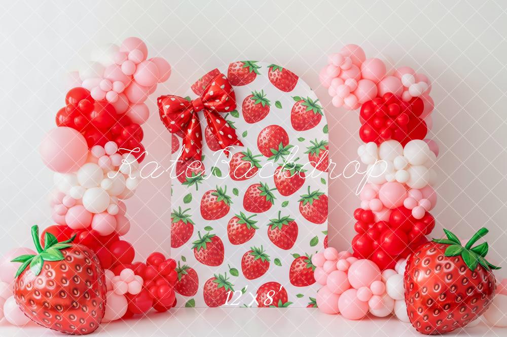 Kate Strawberry Pattern Balloon Arch Backdrop Designed by Patty Robert - Image 8