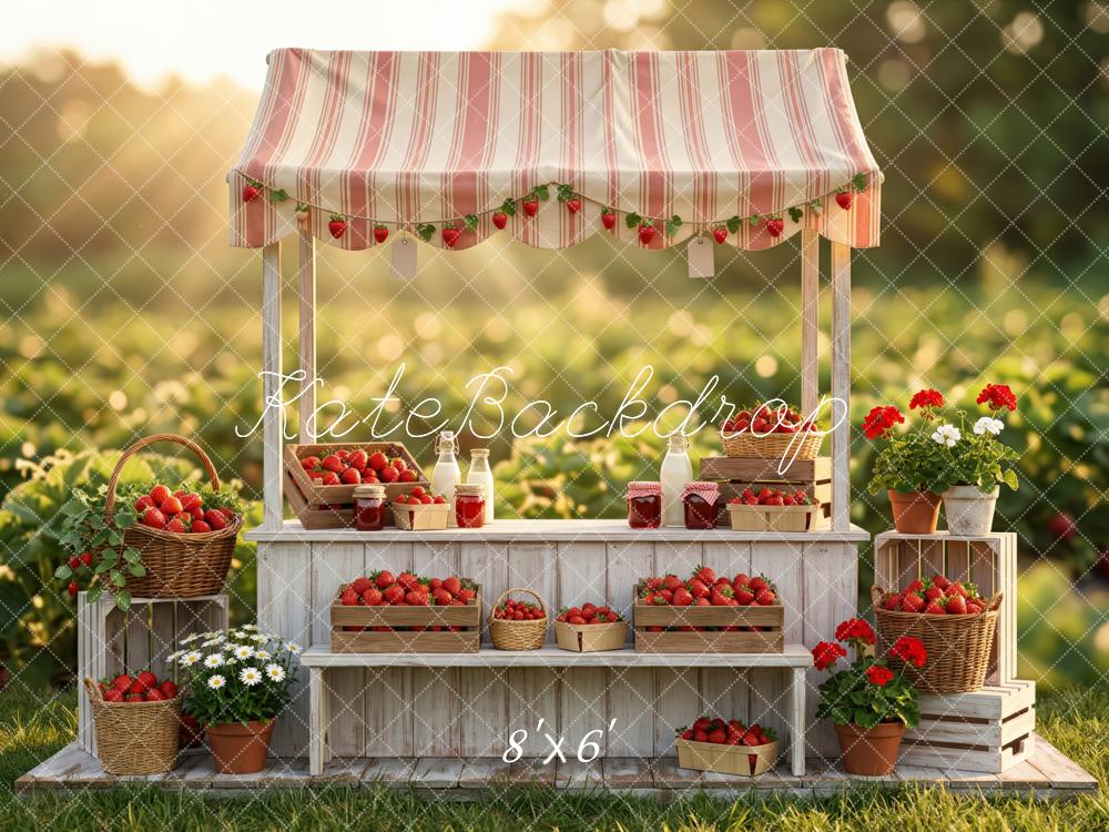 Kate Strawberry Stand Basket Crates Rustic Backdrop Designed by Patty Robert - Image 3