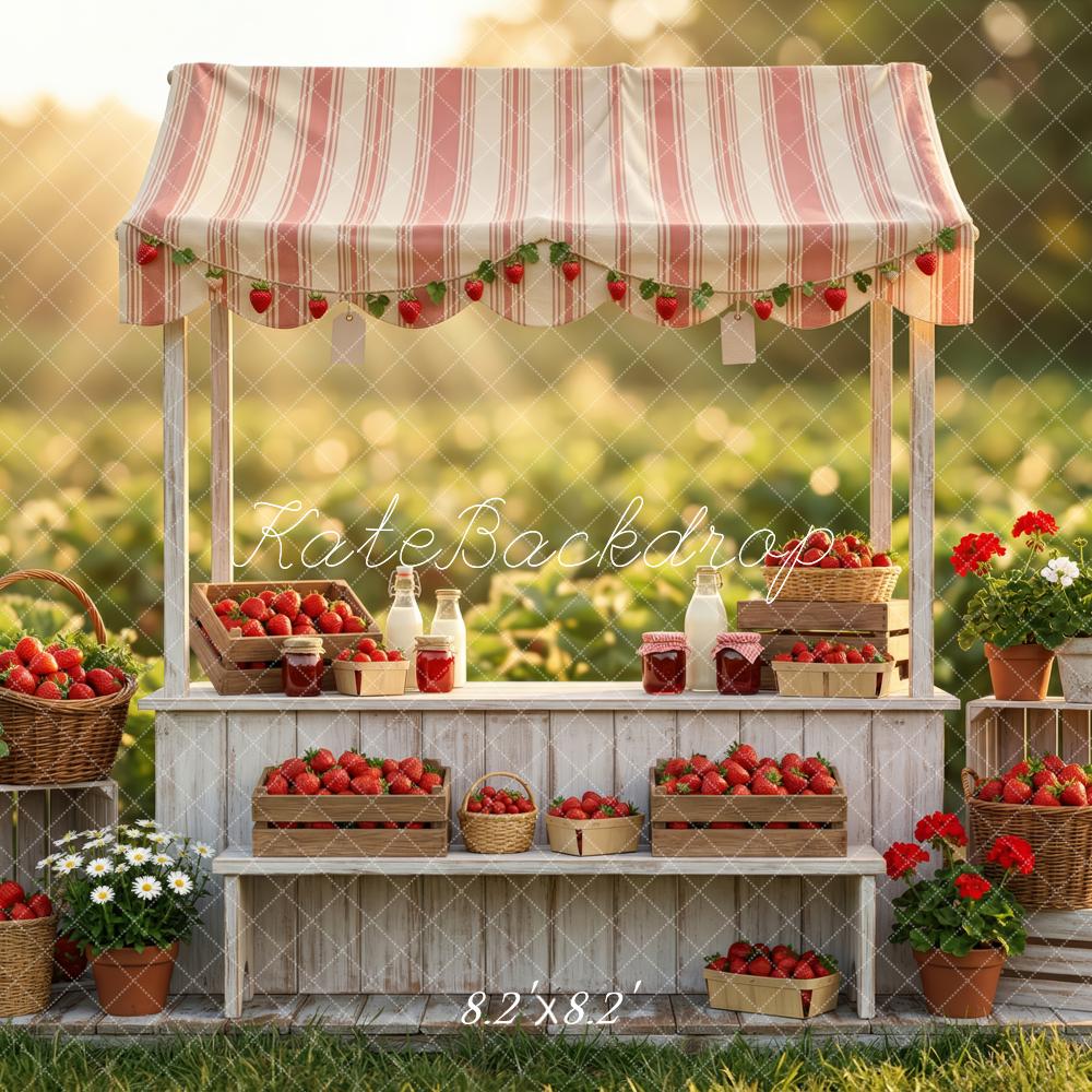 Kate Strawberry Stand Basket Crates Rustic Backdrop Designed by Patty Robert - Image 5