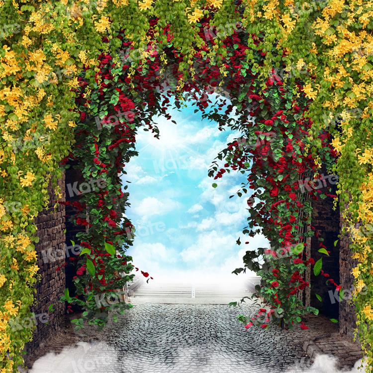 Kate Summer Floral Arch Wall Backdrop for Photography - Image 3
