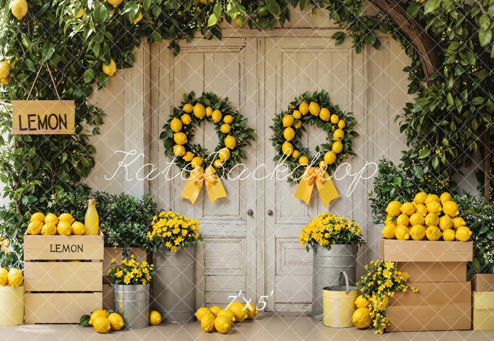 Kate Summer Lemon Door Shop Backdrop Designed by Emetselch