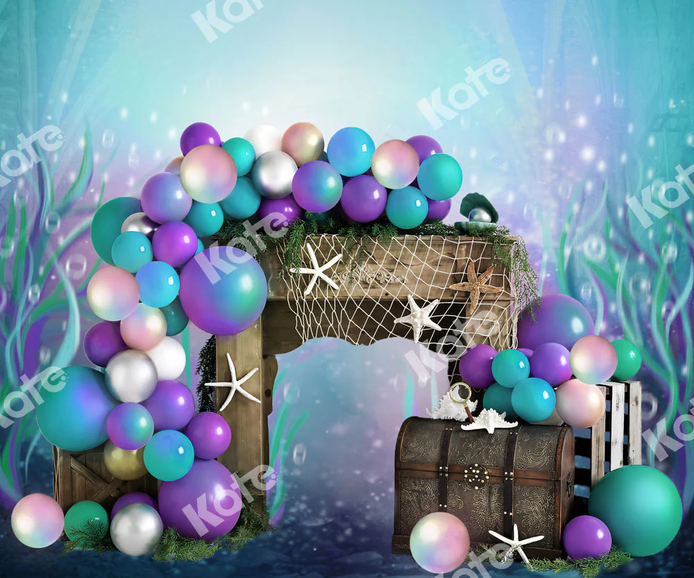 Kate Summer Mermaid Ocean Backdrop Designed by Chain Photography - Image 3