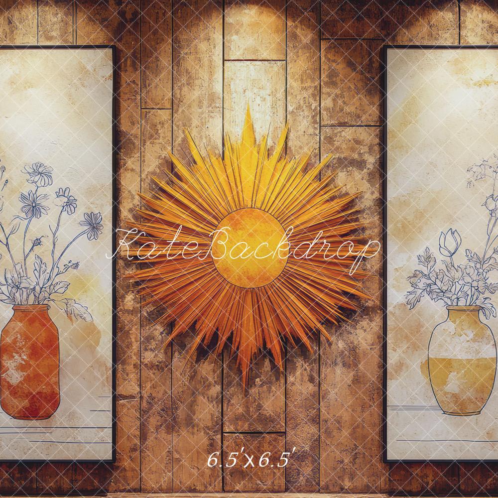 Kate Sunburst Floral Texture Backdrop Designed by Mini MakeBelieve - Image 2