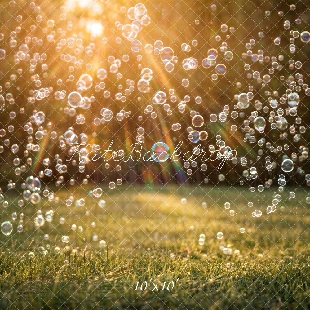 Kate Sunlight Bubbles Grass Field Backdrop Designed by Emetselch - Image 7