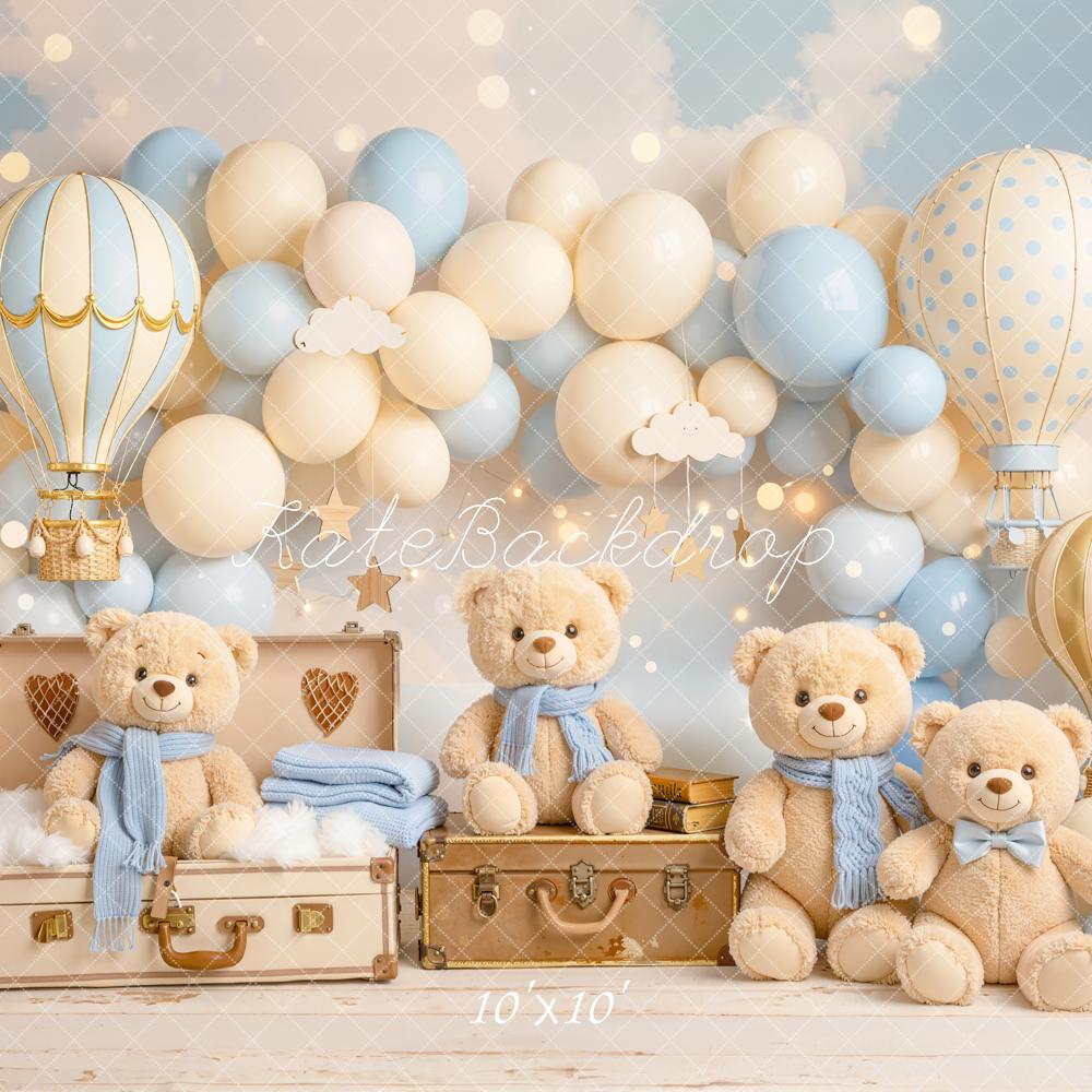 Kate Teddy Bears Hot Air Balloons Suitcases Backdrop Designed by Chain Photography - Image 7