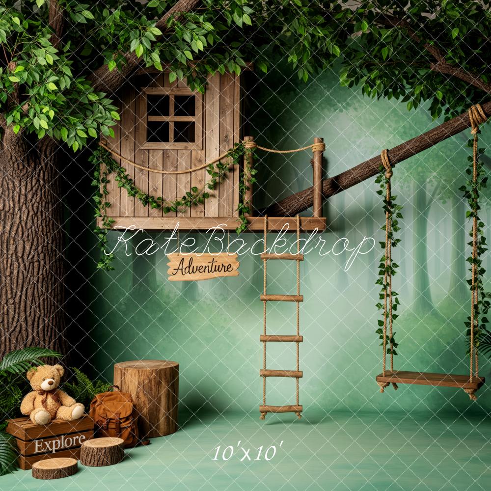 Kate Treehouse Swing Forest Moon Backdrop Designed by Patty Robert - Image 7