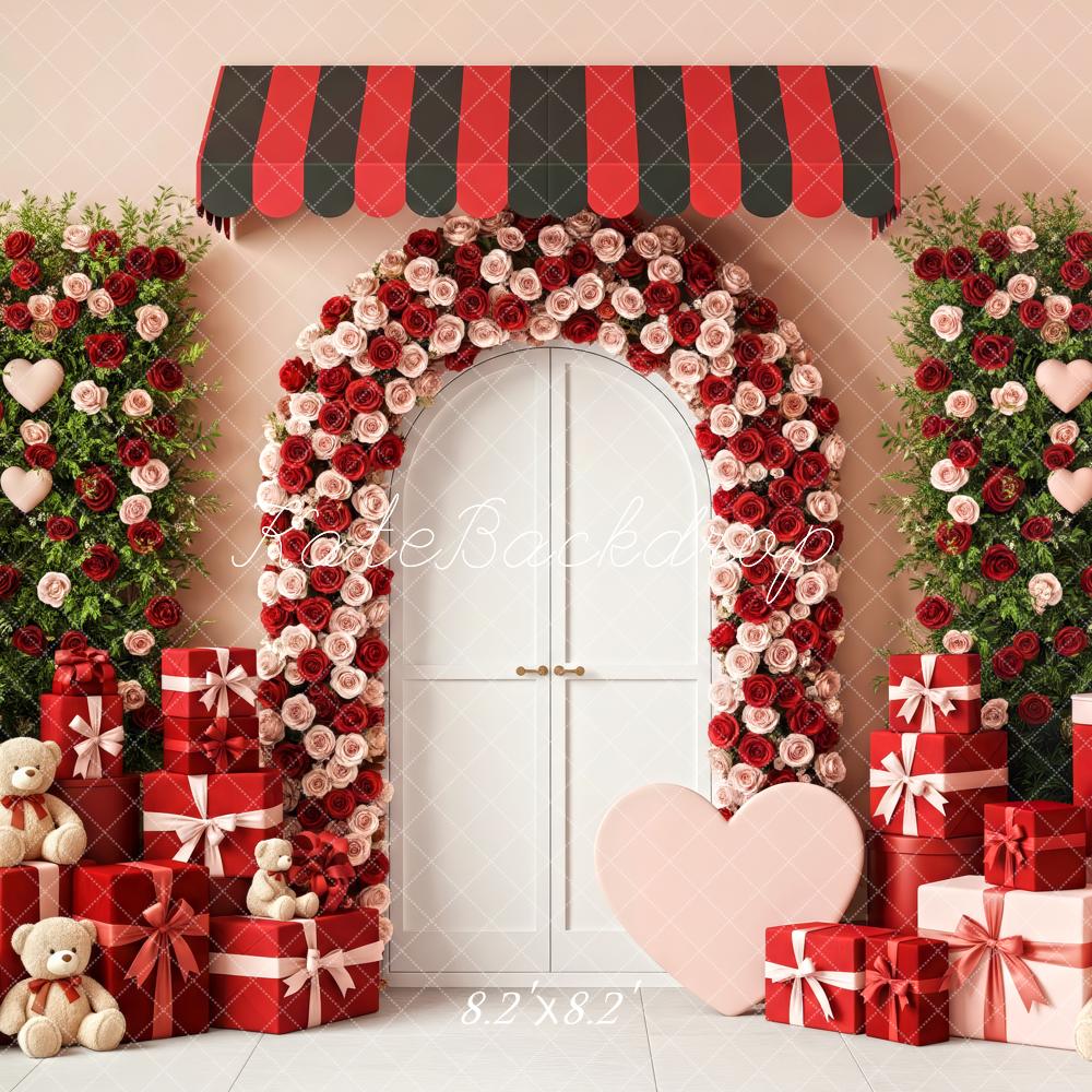 Kate Valentine Floral Arch Heart Gift Boxes Backdrop Designed by Patty Robert - Image 5