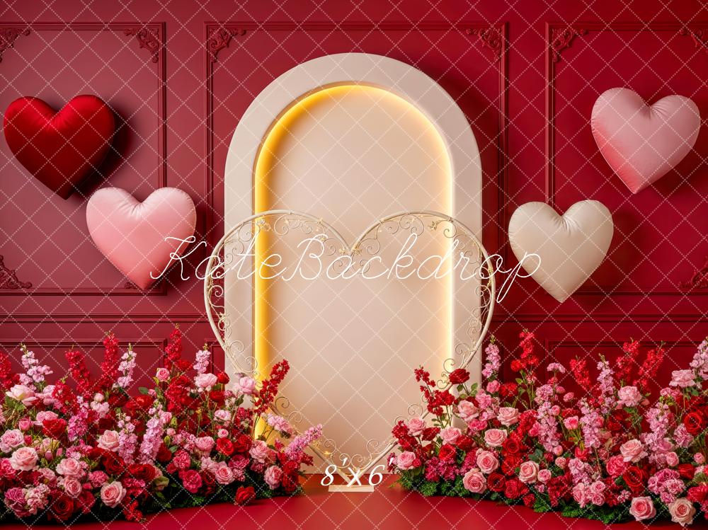 Kate Valentine Hearts Arch Red Backdrop Designed by Patty Robert - Image 3
