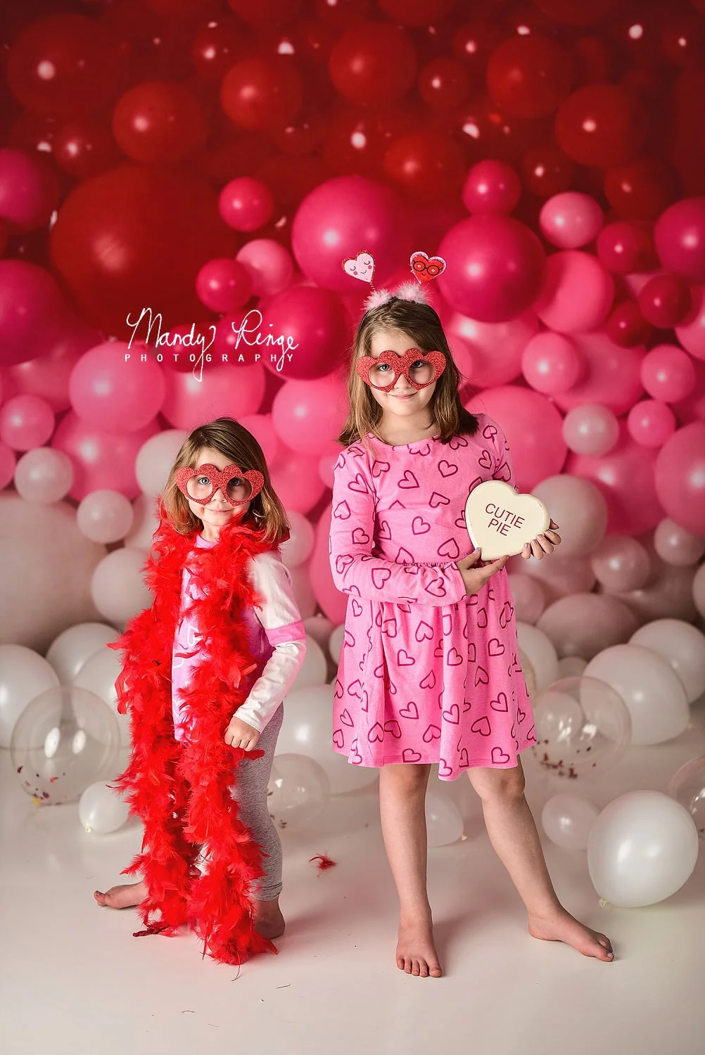 Kate Valentine’s Day Balloon Wall Backdrop for Photography Designed by Mandy Ringe Photography - Image 3