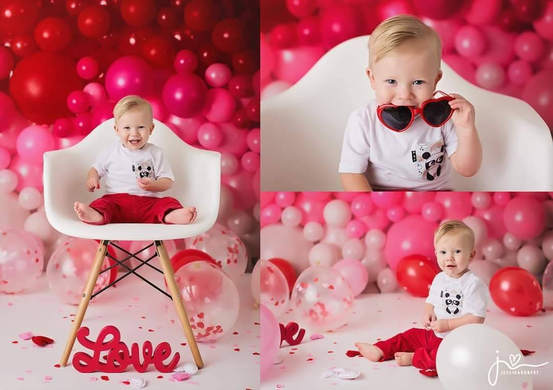 Kate Valentine’s Day Balloon Wall Backdrop for Photography Designed by Mandy Ringe Photography - Image 5