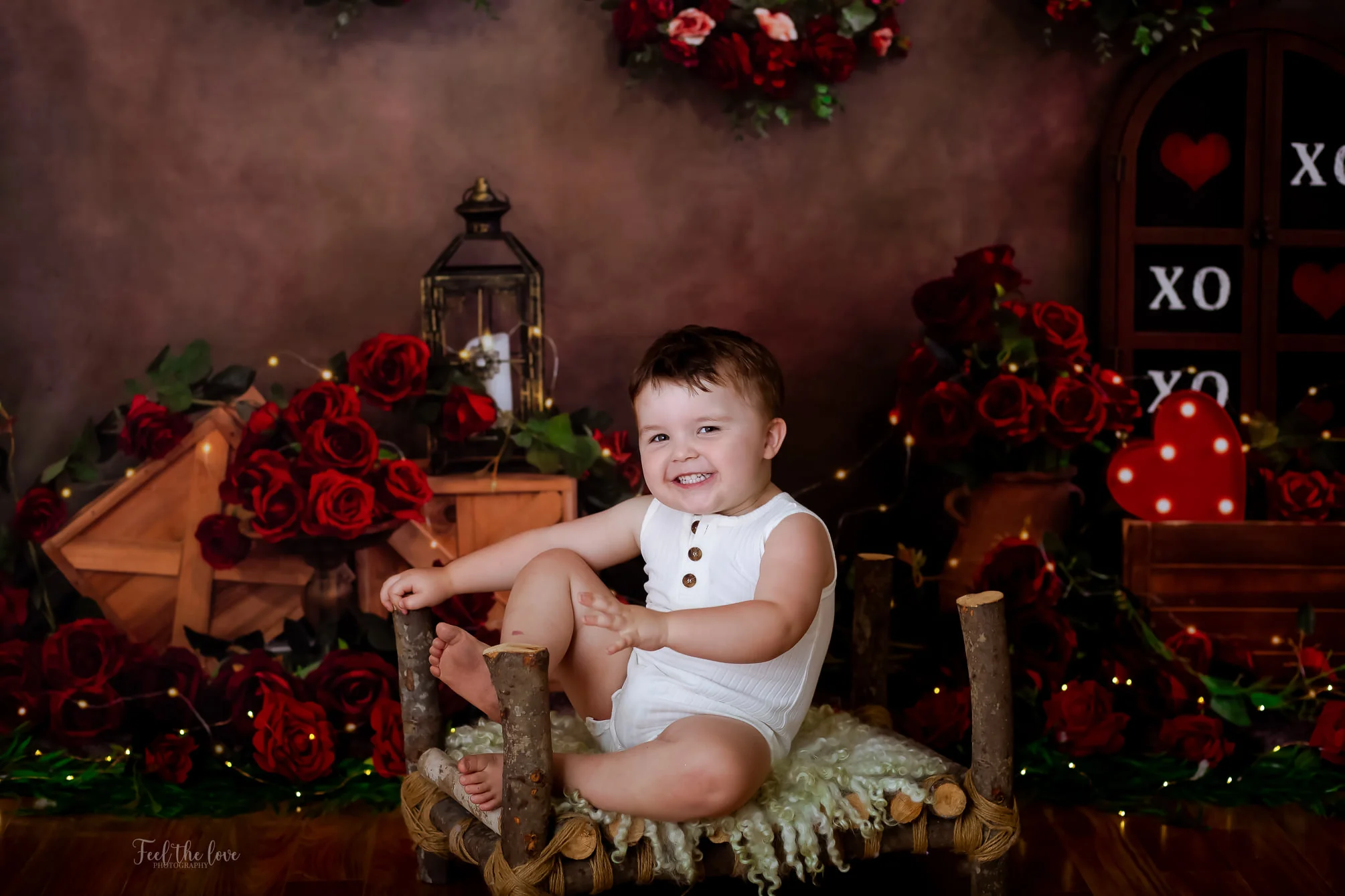 Kate Valentine's Day Backdrop Vintage Rose Designed by Emetselch - Image 3