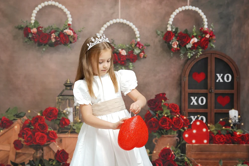Kate Valentine's Day Backdrop Vintage Rose Designed by Emetselch - Image 4
