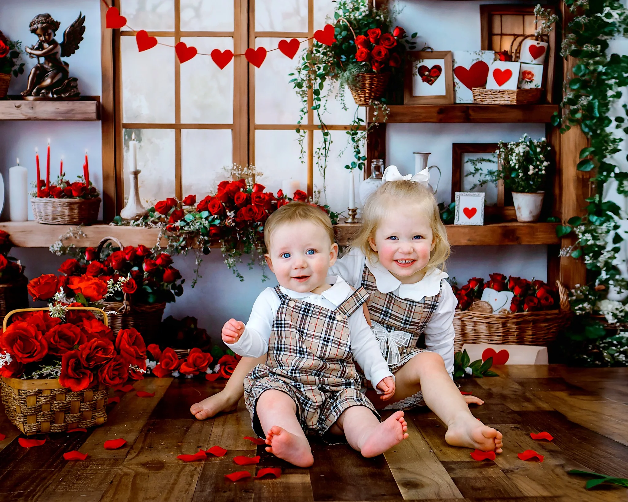 Kate Valentine's Day Roses Shelves Backdrop Designed by Emetselch