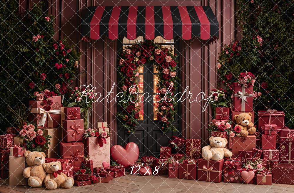 Kate Valentines Gifts Roses Doorway Fleece Backdrop Designed by Emetselch - Image 4