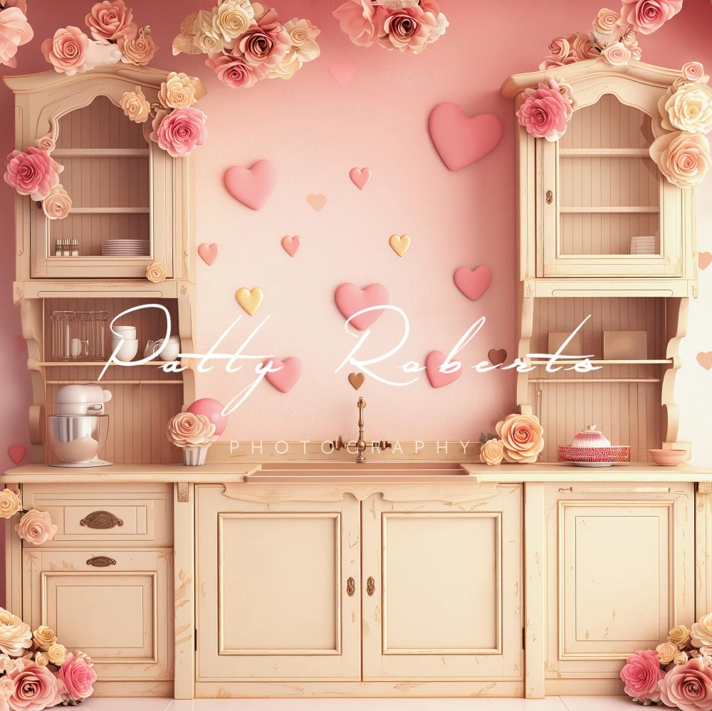 Kate Valentines Heart Kitchen Backdrop Designed by Patty Robert - Image 2