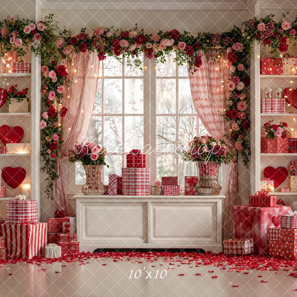 Kate Valentines Heart Shelves Gift Rose Backdrop Designed by Emetselch - Image 7