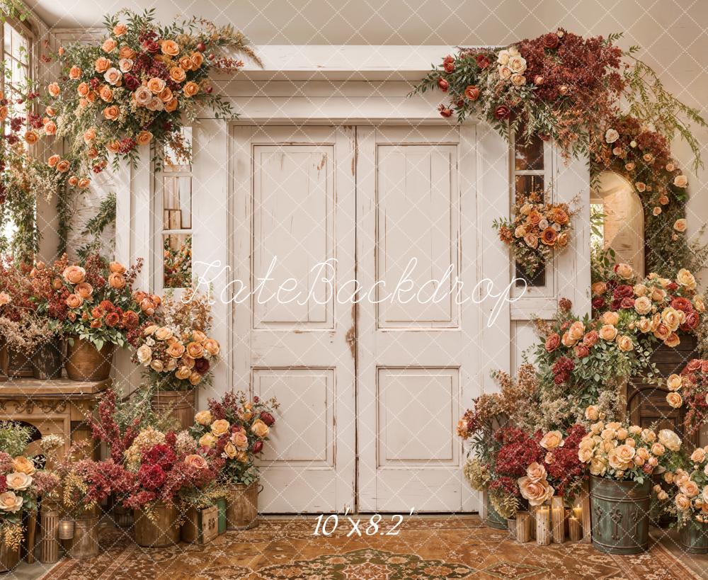 Kate Vintage Door Floral Arrangement Backdrop Designed by Emetselch - Image 6