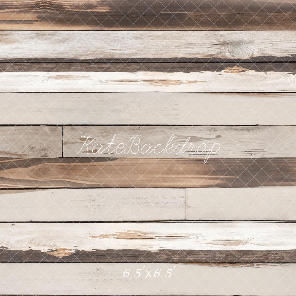 Kate Vintage Wood Planks Neutral Backdrop Designed by Emetselch - Image 2