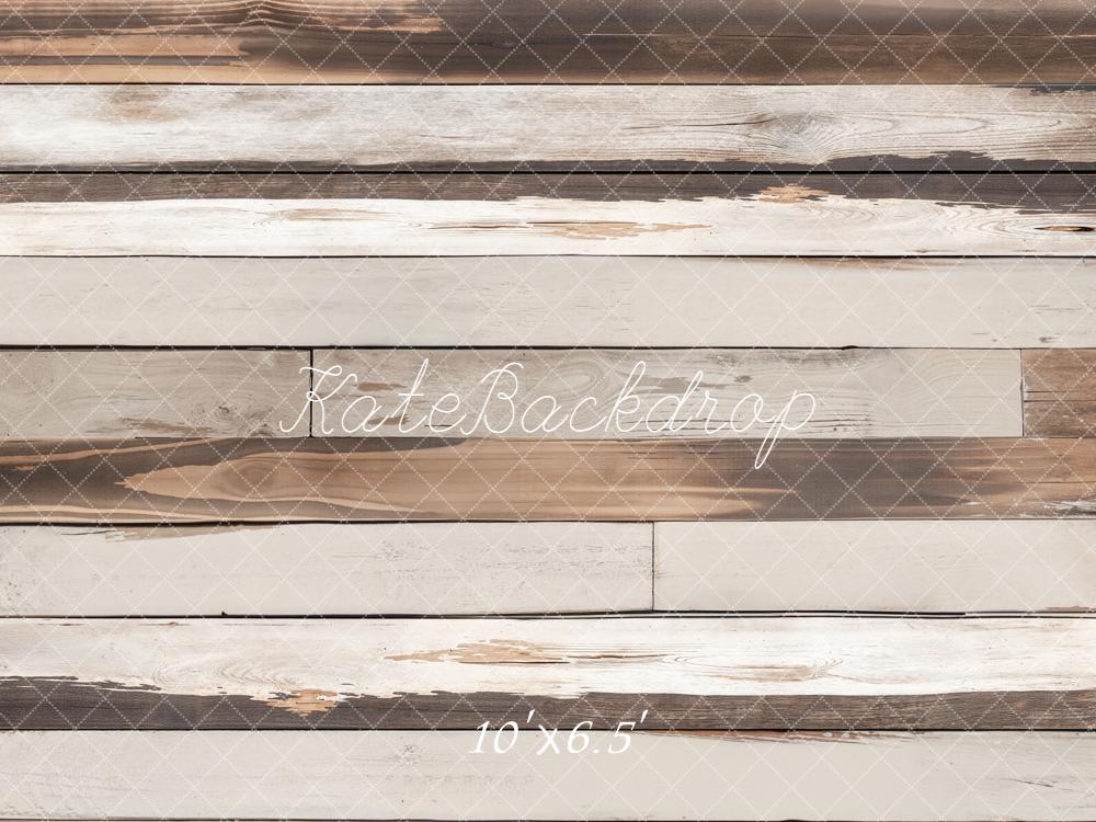 Kate Vintage Wood Planks Neutral Backdrop Designed by Emetselch - Image 4