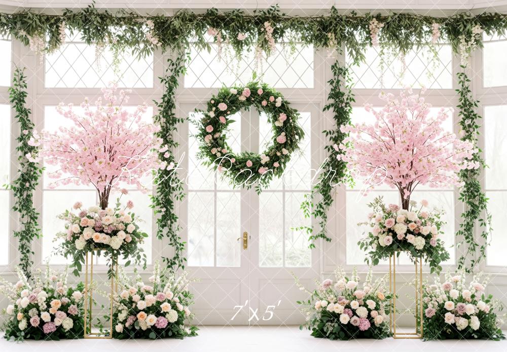 Kate Wedding Cherry Blossom Wreath Floral Backdrop Designed by Patty Robert