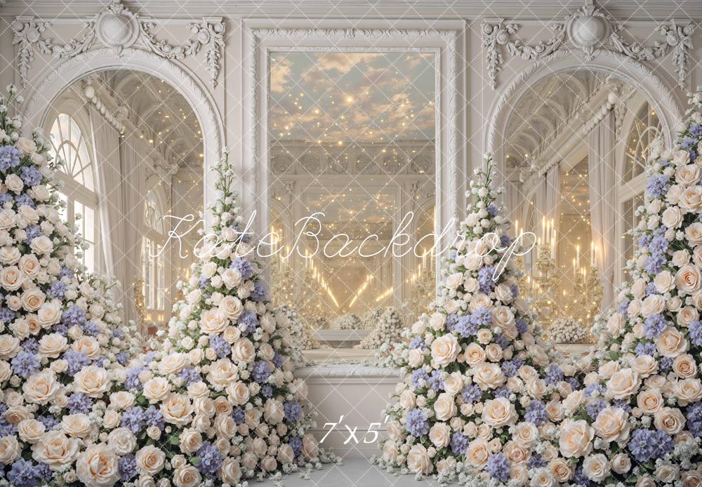 Kate Wedding Floral Arch Elegant Mirrors Backdrop Designed by Mini MakeBelieve