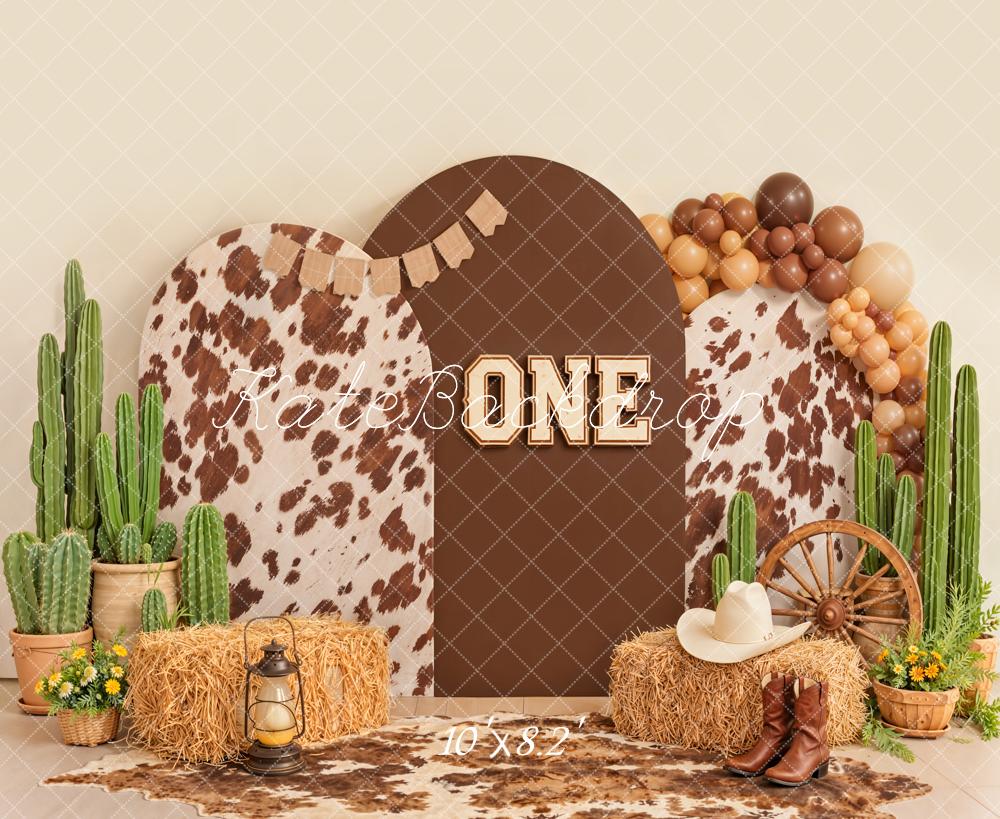 Kate Western Cowboy Cactus Hay Bales Backdrop Designed by Emetselch - Image 6