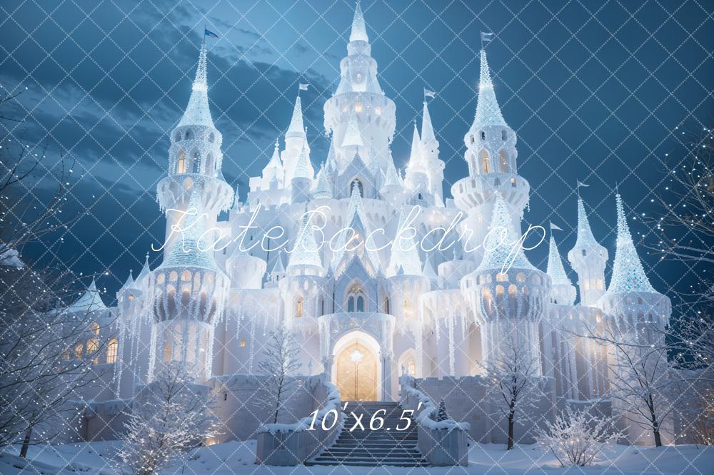 Kate Winter Ice and Snow World Castle Backdrop Designed by Chain Photography - Image 4