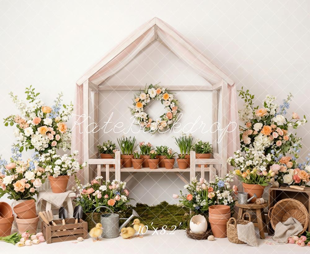 On Sale Kate Summer Garden Shed Backdrop Designed by Patty Robert - Image 6