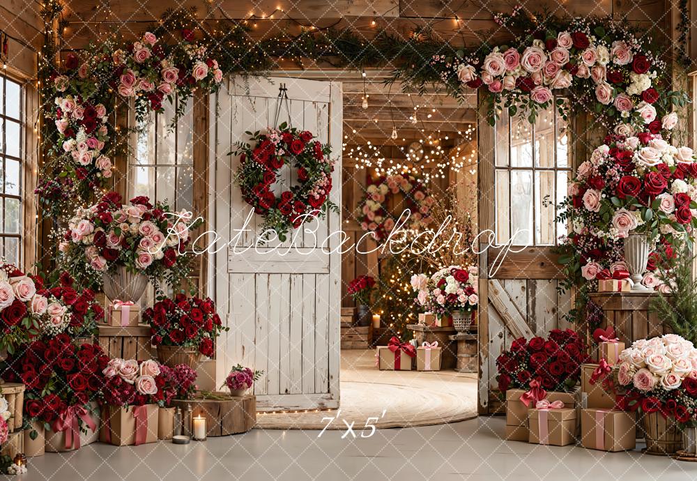 On Sale Kate Valentine Rose Garland Rustic Doors Gift Backdrop Designed by Emetselch