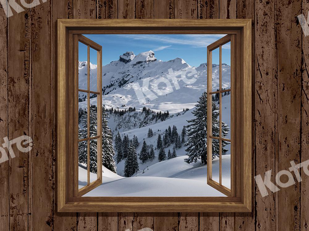 Kate Window Backdrop Snow Mountain Designed by Emetselch